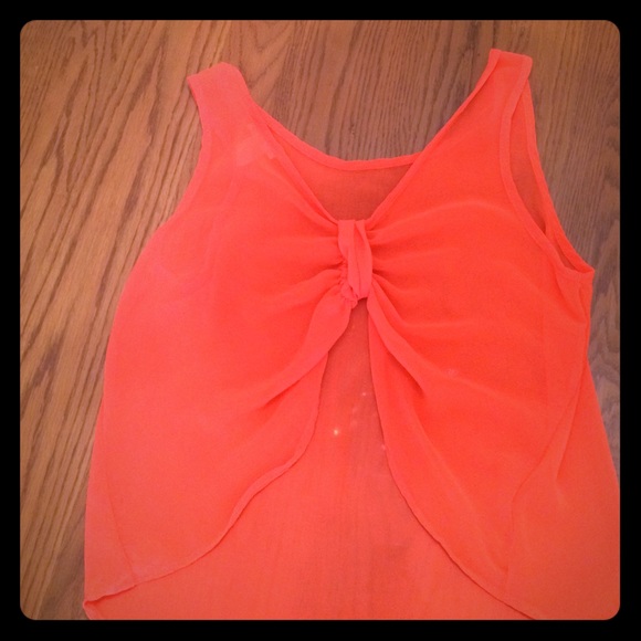 Open back tank top
