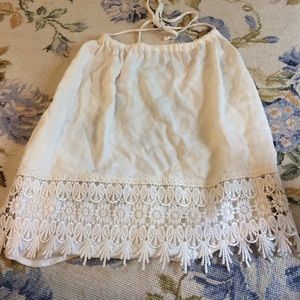 Brandy Melville white halter top with open back