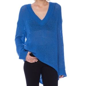 Cheap Monday primus blue knit v neck sweater