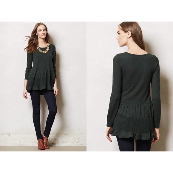 Anthropologie Tops - Flouncy tunic sweater