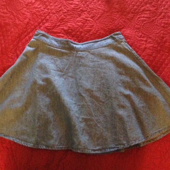 High waisted circle jean skirt