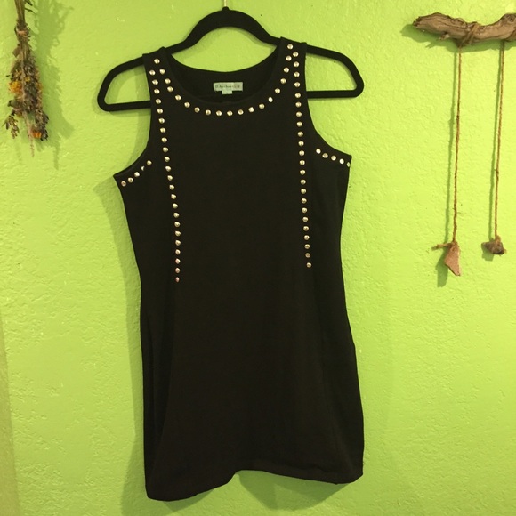 Bodycon Dress with Silver Detail - Picture 1 of 2