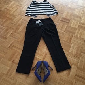 Asos petite black trousers