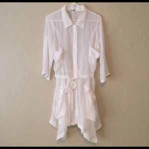 White Button Up Tunic