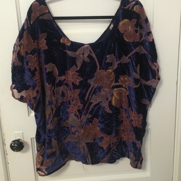 Purple velour blouse