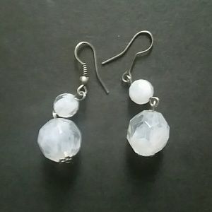 White earrings