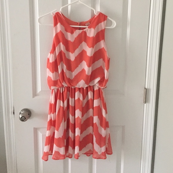 Pink Chevron Dress