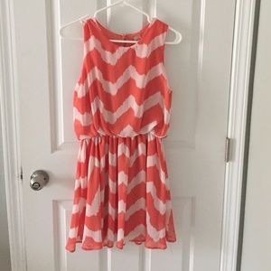 Pink Chevron Dress