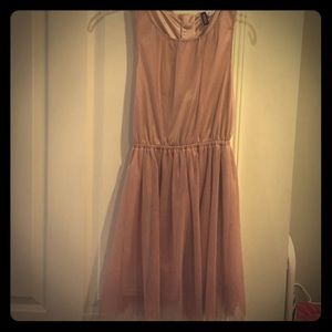 mauve mesh dress