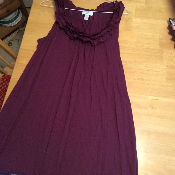 Ann Taylor Loft Dresses & Skirts - Ann Taylor Loft plum sleeveless knit dress