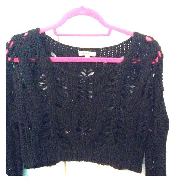 Black knit top