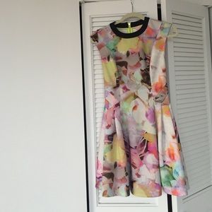 Floral scuba dress