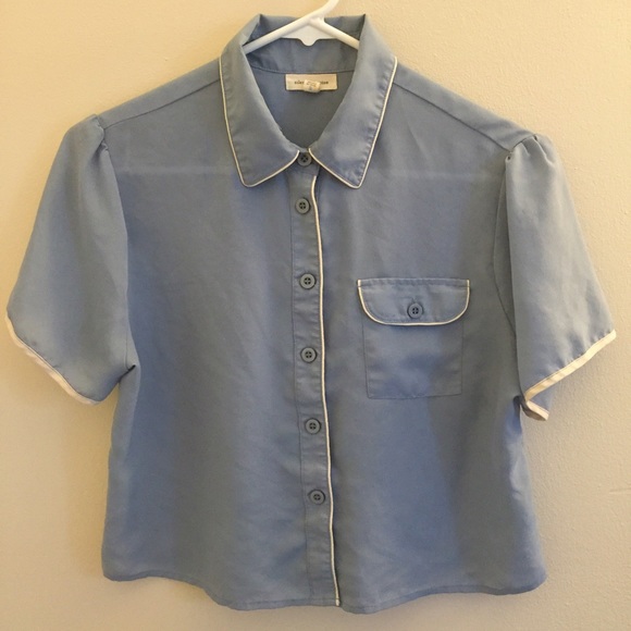 Silky cropped buttondown