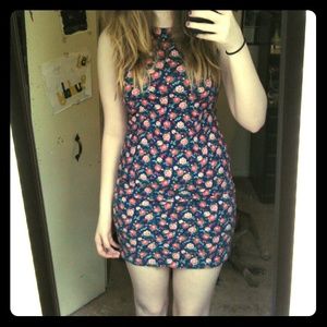 Bodycon flower dress