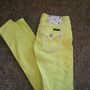 NWOT lime green Miss Me jeans!