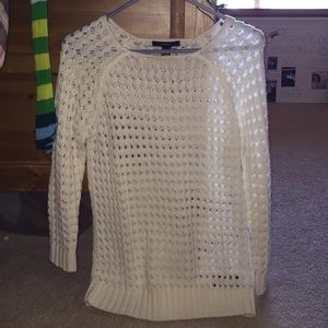 White crochet sweater NWOT