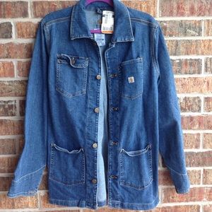 NWT! Carhartt denim chore coat