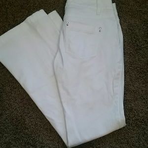 NWOT White wide leg pants