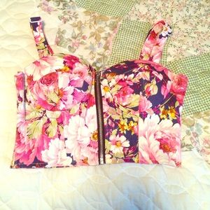 Floral crop top