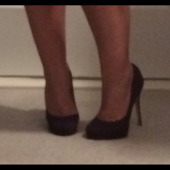 Jimmy Choo cosmic suede platform pump 8 dark plum - Picture 3 of 4