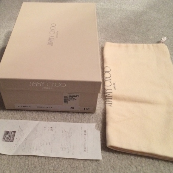 Jimmy Choo cosmic suede platform pump 8 dark plum - Picture 4 of 4