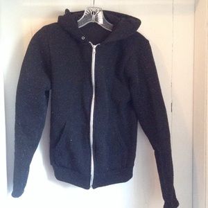 American Apparel black color-speckled hoodie