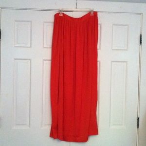 Beautiful coral red maxi skirt BCBG size M