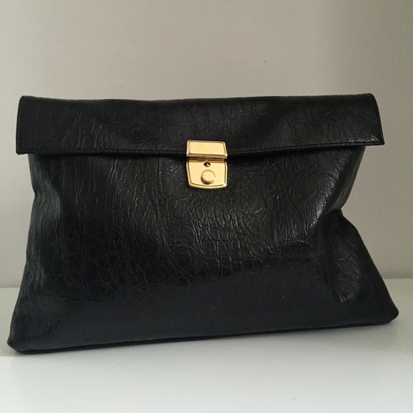 Oversized Black Clutch