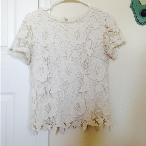 Lace white blouse