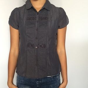 Button up gray shirt