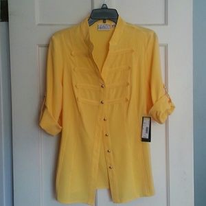 Banana yellow dress shirt
