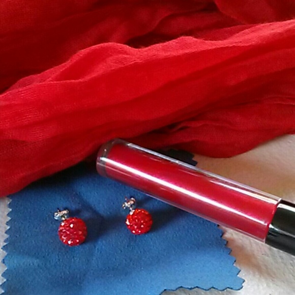 Shambolla Red earrings 10MM - Picture 1 of 3