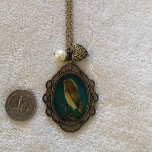 Antique Bronze Bird Necklace