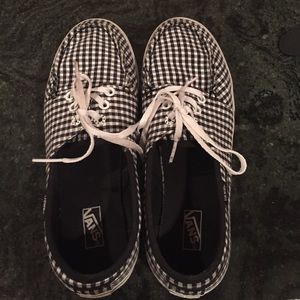 Black and White Checkerboard Vans