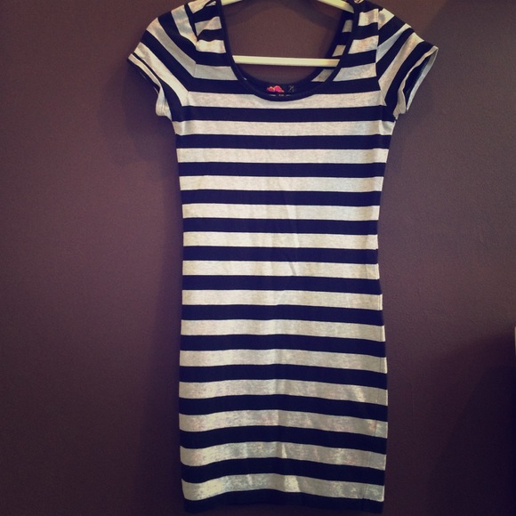 Grey and black tight day dress