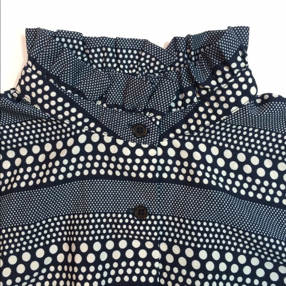 ✨Final Sale✨ Navy Polka-Dot Peplum Top - Picture 3 of 3