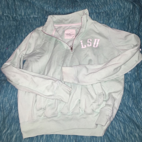 Mint green LSU pull over
