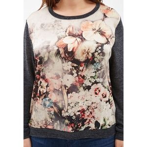Abstract Floral Print Blouse Plus size