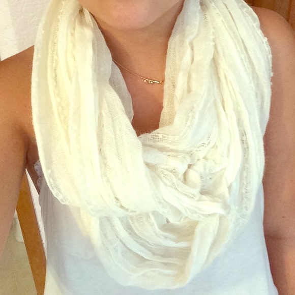 Cream infinity scarf