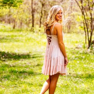 Pale Pink Boho Dress