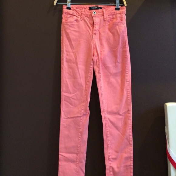 Coral/ pinkish jeans