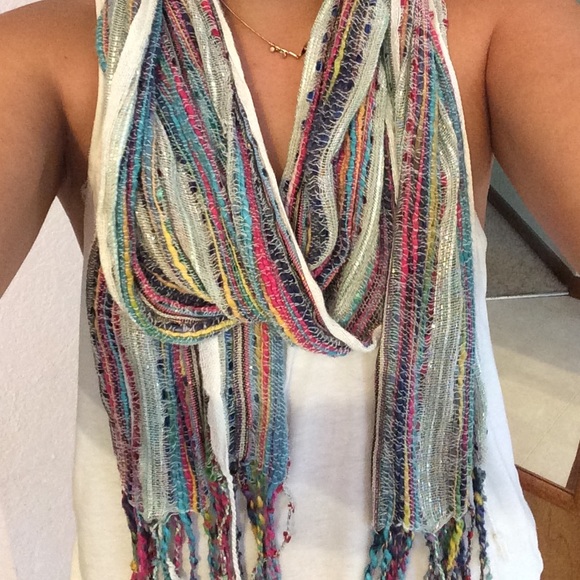 Multi-color artsy scarf