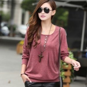 Large Red oversized longsleeve