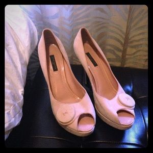 Louis Vuitton Chelsea Button Suede Pumps Size 38