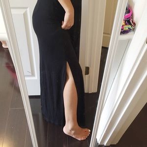 Black Maxi Dress 2 Slits