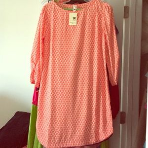 Boutique orange and white dress