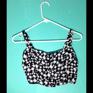 Black and white crop top