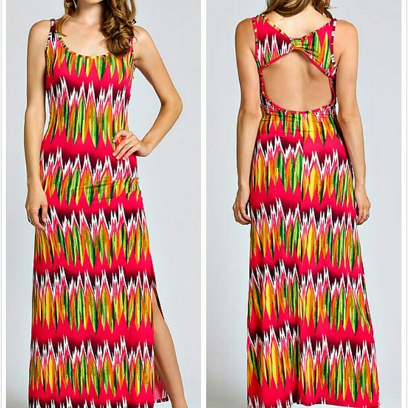 New Cutout Back Missoni Print Maxi beach tank dres - Picture 1 of 3