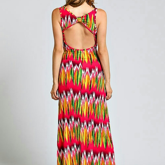 New Cutout Back Missoni Print Maxi beach tank dres - Picture 2 of 3
