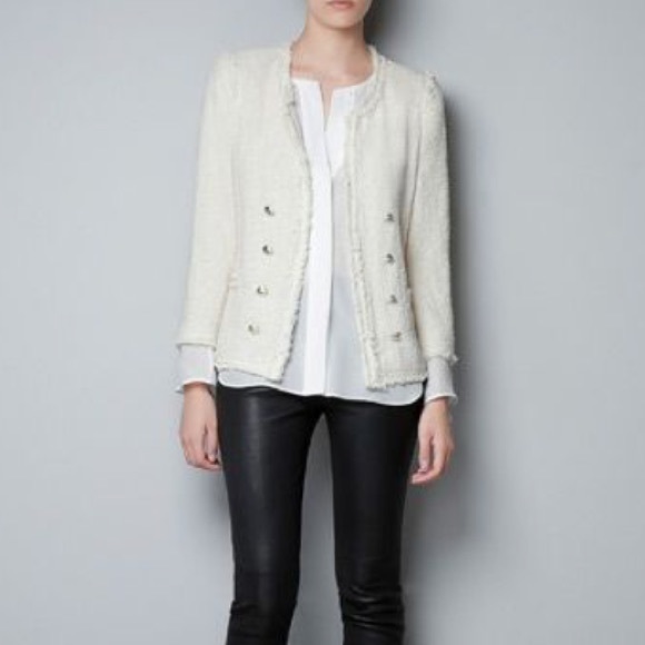 cream jacket zara